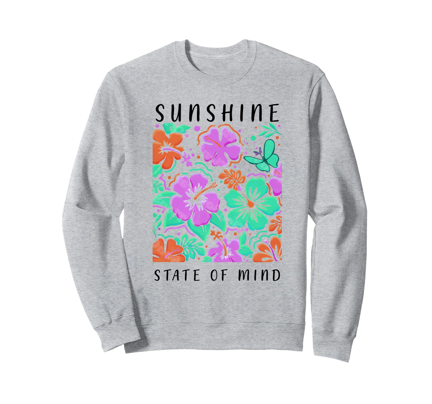 Boho Sunshine State Mind Beach Sweatshirt - Minimalist Print for Adults - T-Shirt, Sweatshirt, Hoodie