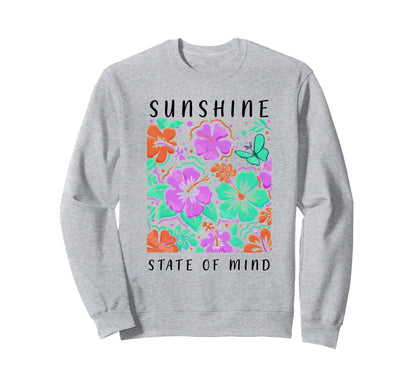 Boho Sunshine State Mind Beach Sweatshirt - Minimalist Print for Adults - T-Shirt, Sweatshirt, Hoodie