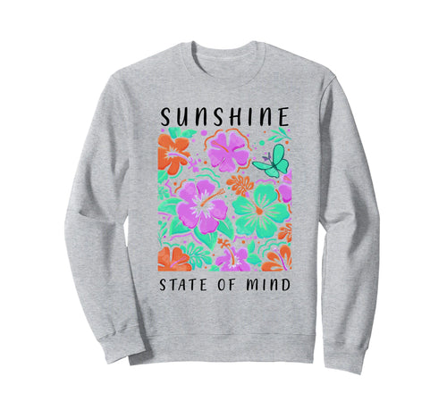 Boho Sunshine State Mind Beach Sweatshirt - Minimalist Print for Adults - T-Shirt, Sweatshirt, Hoodie