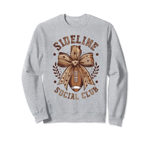 Womens Moms Coquette Bow Football Sweatshirt - Aesthetic Graphic Unisex - T-Shirt, Sweatshirt, Hoodie