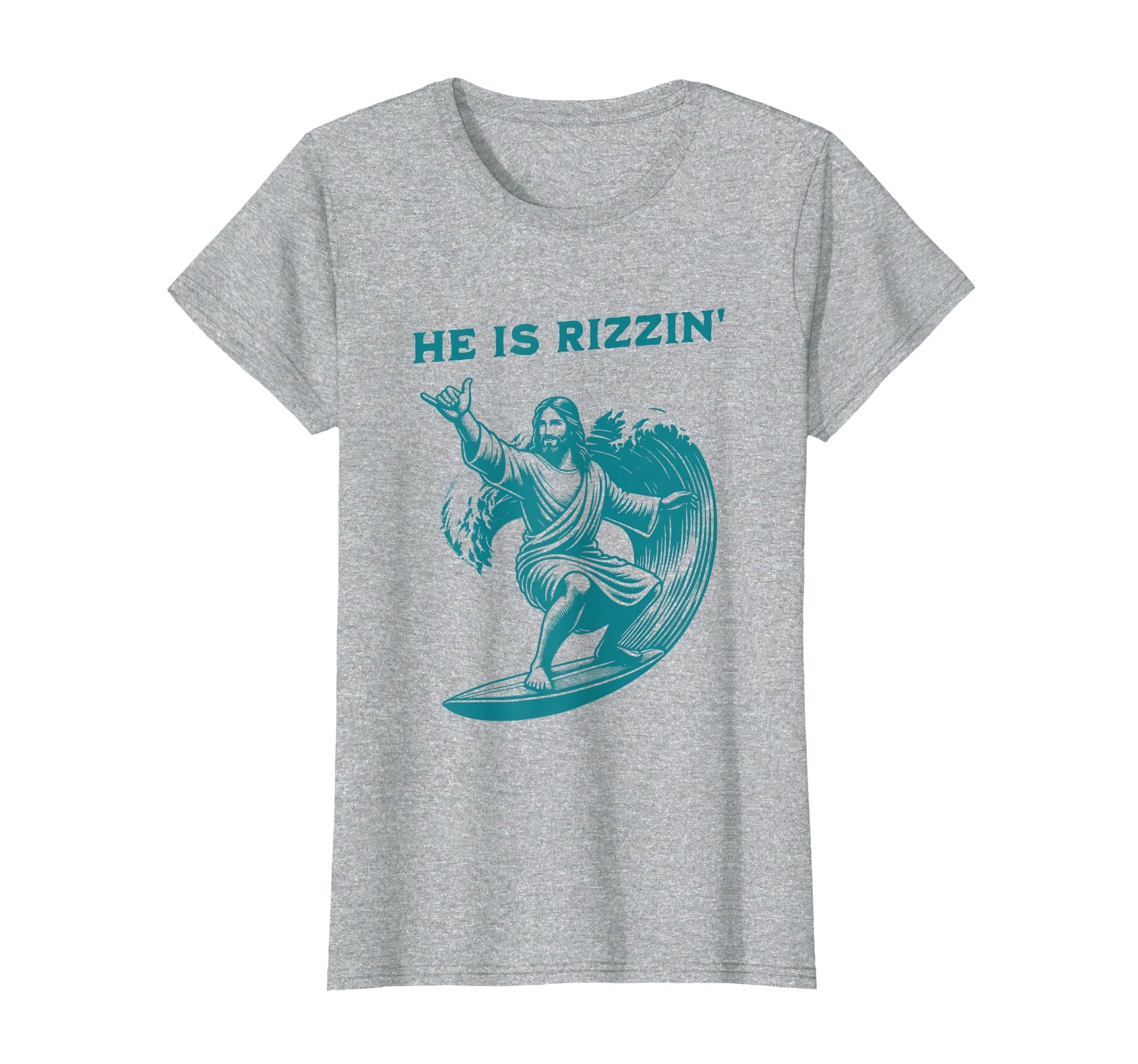 He Is Rizzin Jesus Surfing Funny Easter T-Shirt - Streetwear Style Unisex - T-Shirt, Sweatshirt, Hoodie