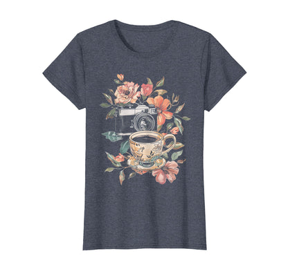 Photographer Coffee Camera T-Shirt - Casual Everyday Wear Men Women - T-Shirt, Sweatshirt, Hoodie