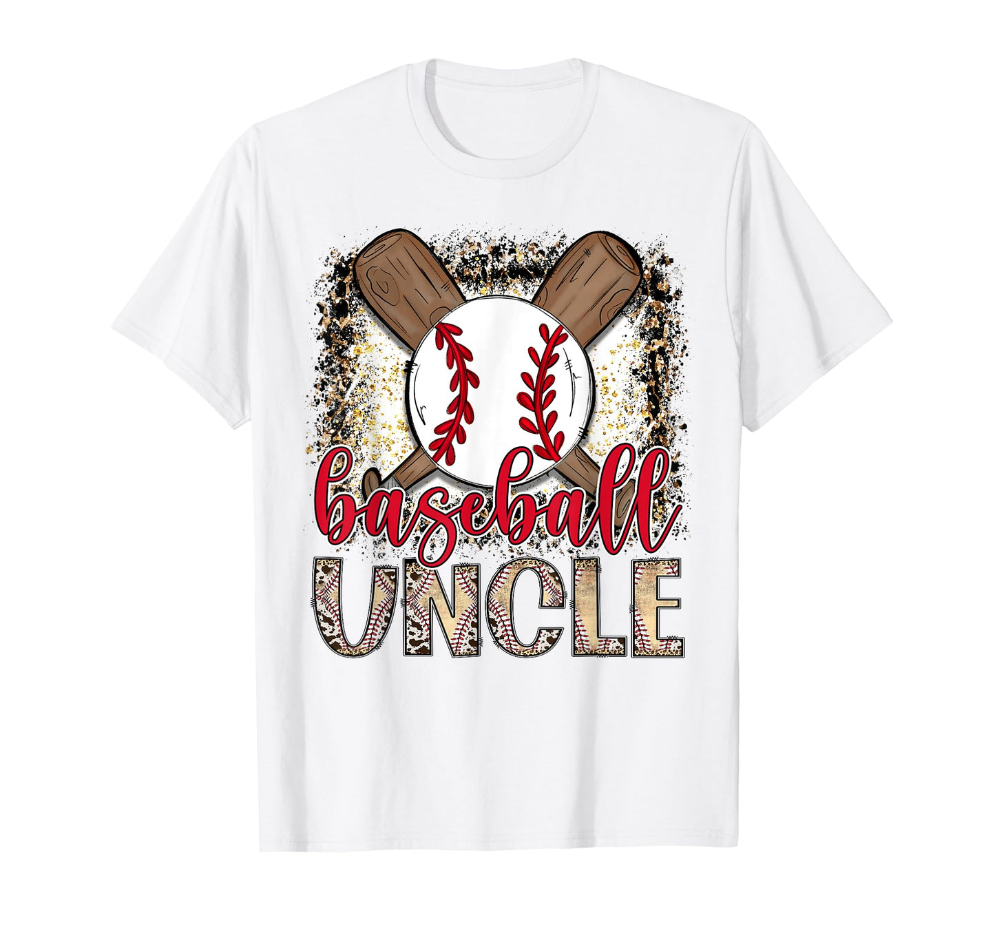 Baseball Uncle Leopard Proud Ball T-Shirt - Novelty Apparel Men Women - T-Shirt, Sweatshirt, Hoodie