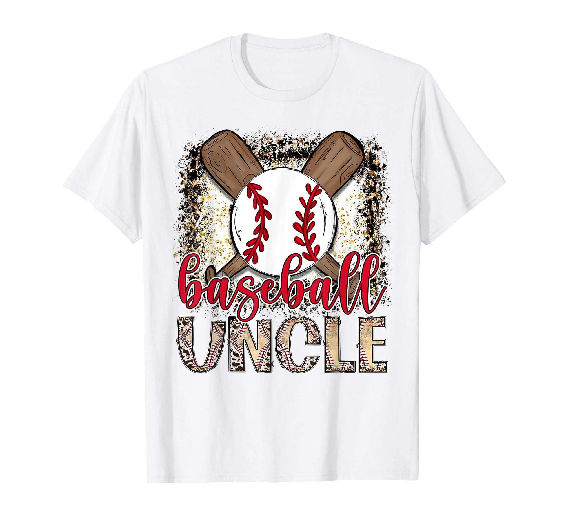 Baseball Uncle Leopard Proud Ball T-Shirt - Novelty Apparel Men Women - T-Shirt, Sweatshirt, Hoodie