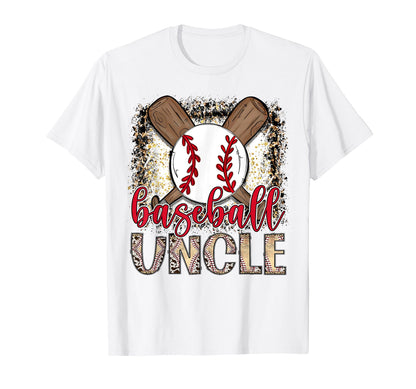 Baseball Uncle Leopard Proud Ball T-Shirt - Novelty Apparel Men Women - T-Shirt, Sweatshirt, Hoodie