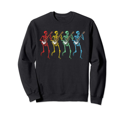 Rainbow Color Dancing Skeletons Sweatshirt - Fun Novelty Design Unisex - T-Shirt, Sweatshirt, Hoodie