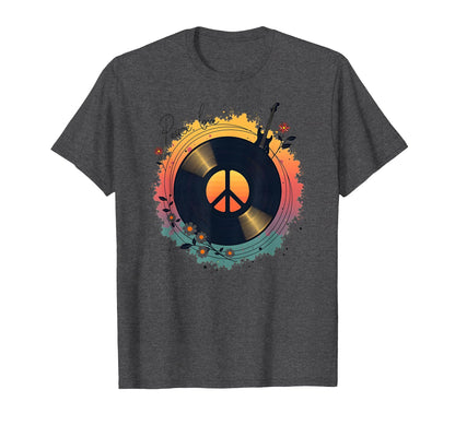 Peace Love Rock N Roll Boho Hippie T-Shirt - Minimalist Print for Adults - T-Shirt, Sweatshirt, Hoodie