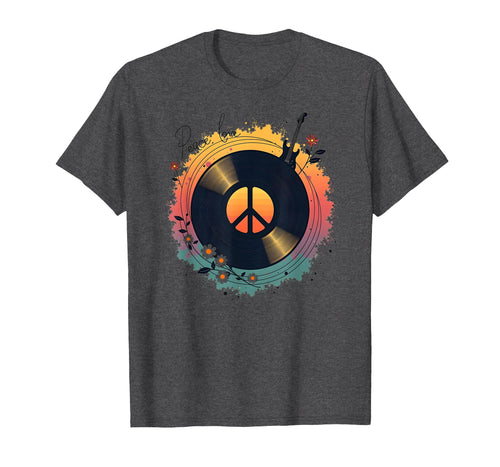 Peace Love Rock N Roll Boho Hippie T-Shirt - Minimalist Print for Adults - T-Shirt, Sweatshirt, Hoodie