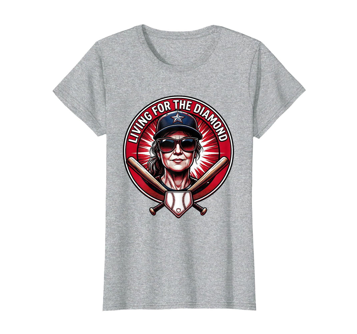 Living Diamond Baseball Mama T-Shirt - Streetwear Style Men Women - T-Shirt, Sweatshirt, Hoodie