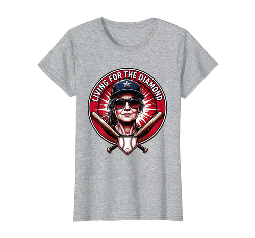 Living Diamond Baseball Mama T-Shirt - Streetwear Style Men Women - T-Shirt, Sweatshirt, Hoodie