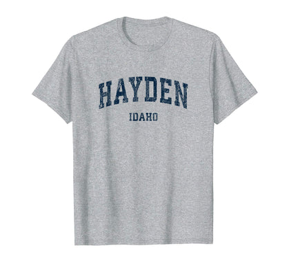 Hayden Idaho Id Varsity Sports Navy T-Shirt - Fun Novelty Design Unisex - T-Shirt, Sweatshirt, Hoodie