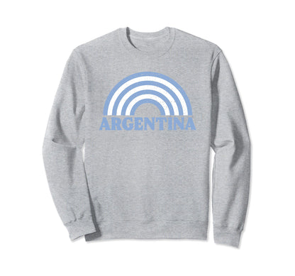 Argentina Flag Rainbow Sweatshirt - Streetwear Style for Adults - T-Shirt, Sweatshirt, Hoodie