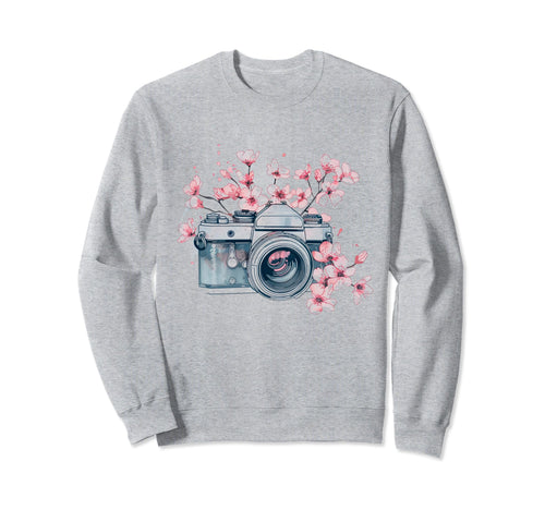 Photographer Camera Flowers Photography Sweatshirt - Trendy Graphic Unisex - T-Shirt, Sweatshirt, Hoodie
