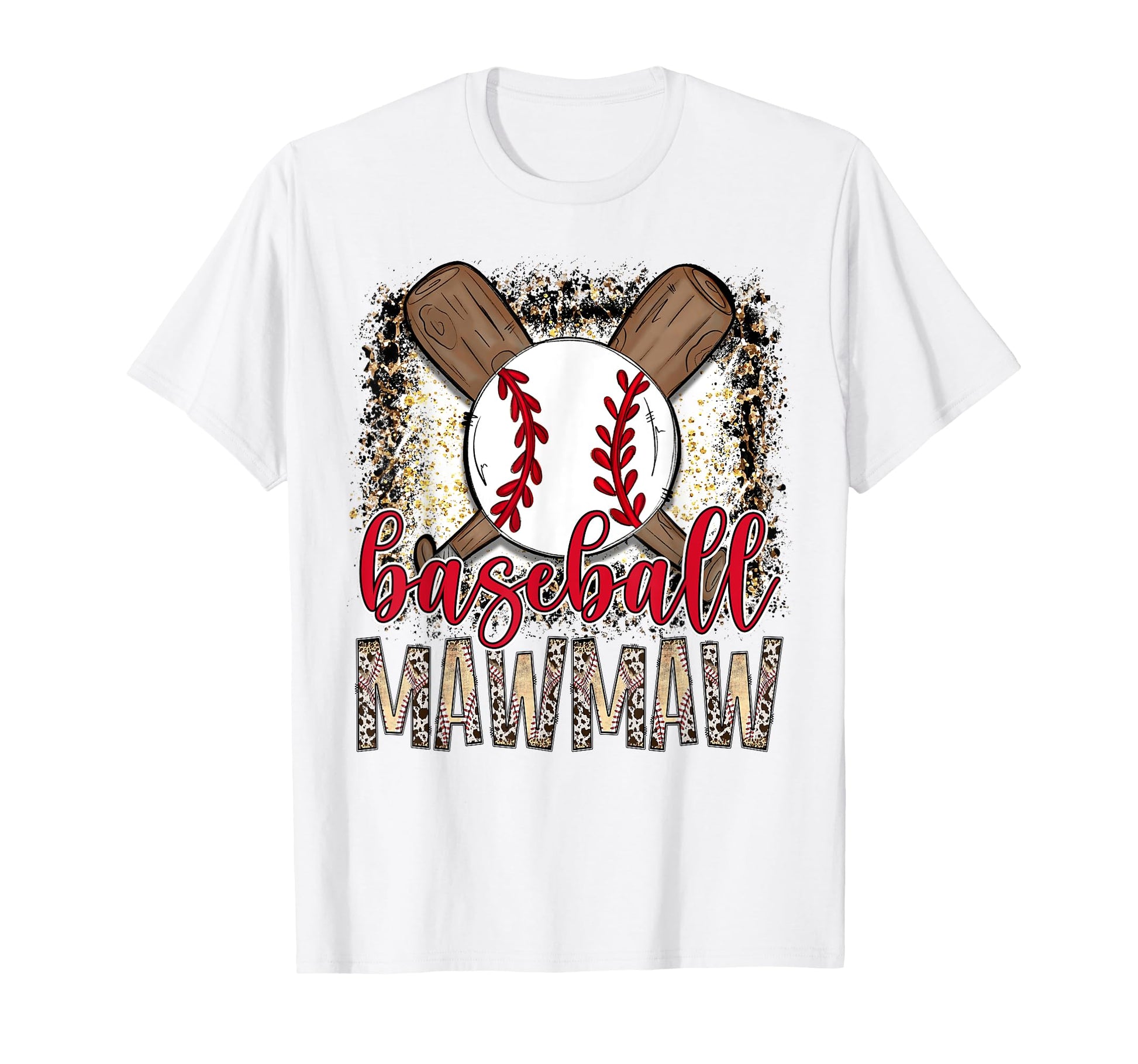 Baseball Mawmaw Leopard Proud Ball T-Shirt - Streetwear Style Men Women - T-Shirt, Sweatshirt, Hoodie