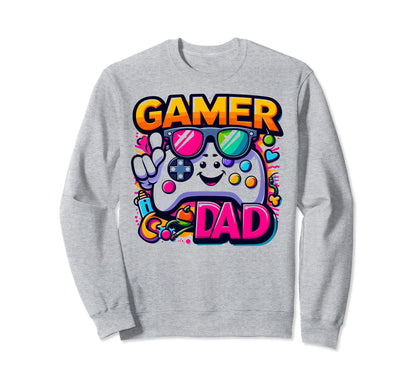 Gamer Dad Game Controller Sweatshirt - Casual Everyday Wear Men Women - T-Shirt, Sweatshirt, Hoodie