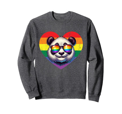 Rainbow Love Heart Pride Lgbt Sweatshirt - Fun Novelty Design for Adults - T-Shirt, Sweatshirt, Hoodie