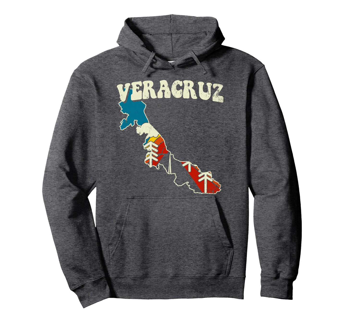 Veracruz Mexico Mexican State Rainbow 70S Hoodie - Minimalist Print Unisex - T-Shirt, Sweatshirt, Hoodie
