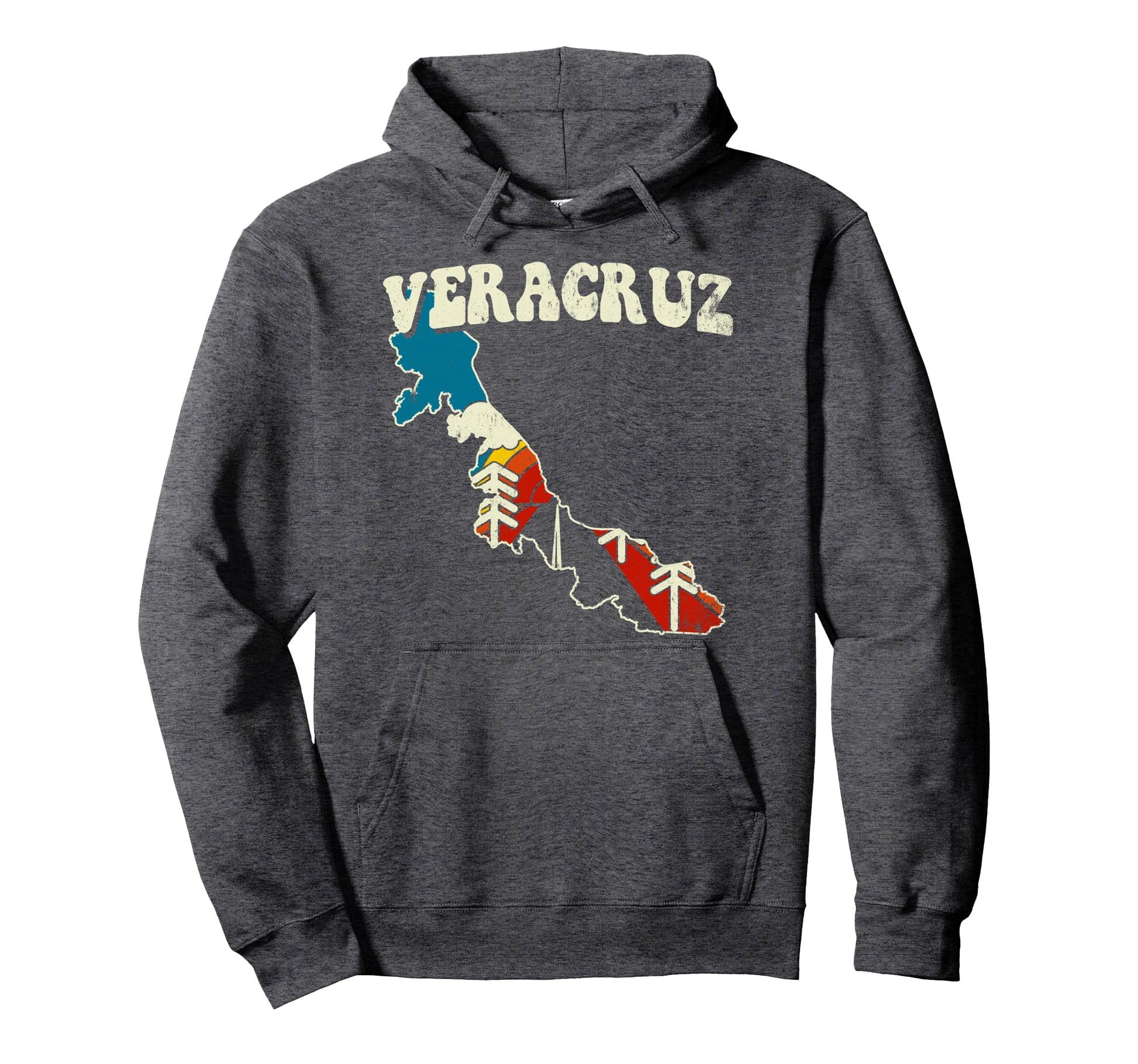 Veracruz Mexico Mexican State Rainbow 70S Hoodie - Minimalist Print Unisex - T-Shirt, Sweatshirt, Hoodie