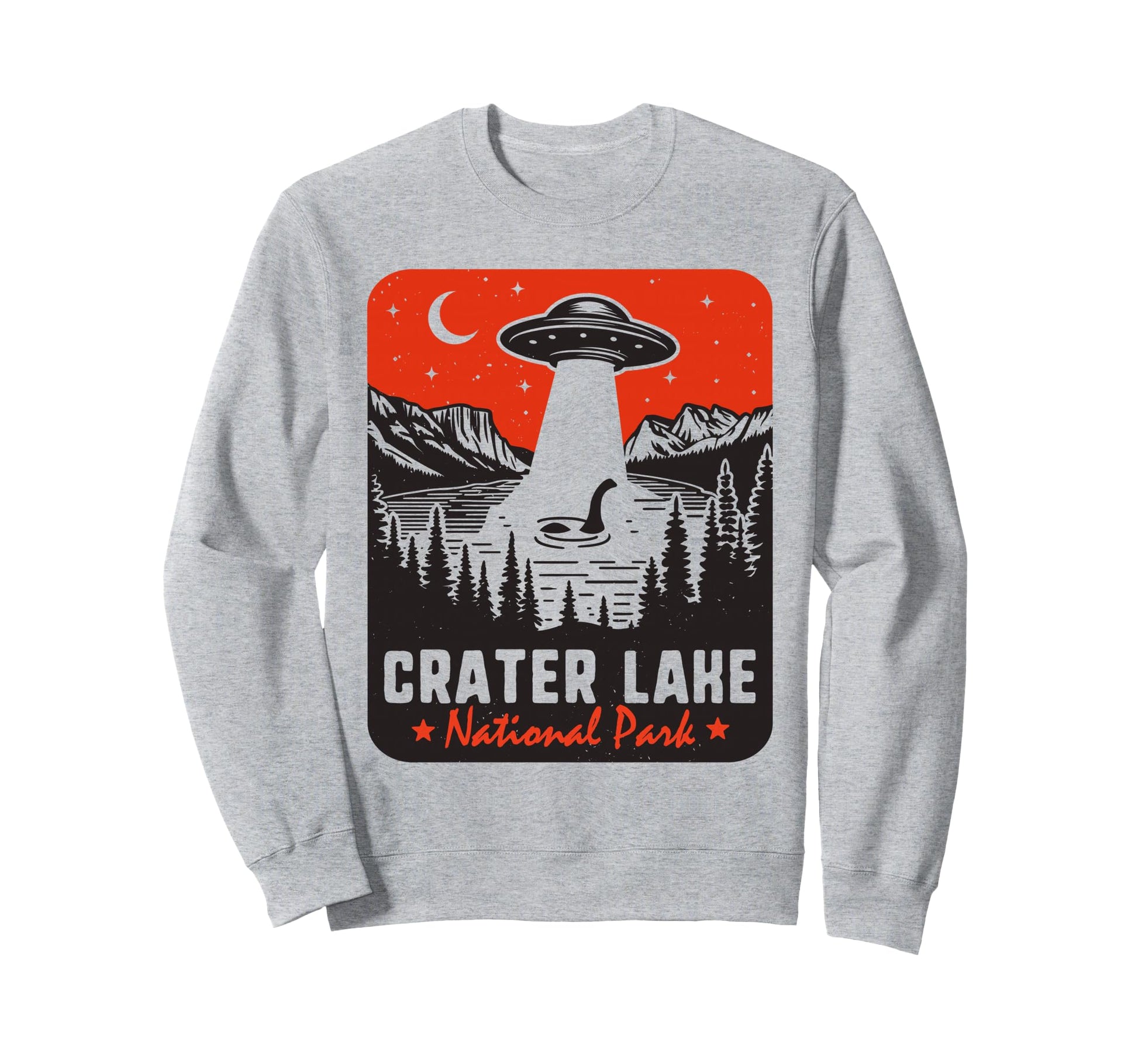 Crater Lake National Park Ufo Loch Sweatshirt - Novelty Apparel Unisex - T-Shirt, Sweatshirt, Hoodie