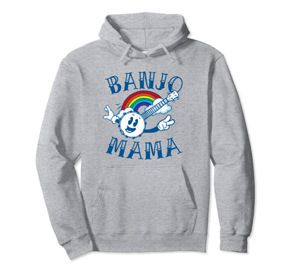 Banjo Mama Tattoo Art Mothers Day Rainbow Hoodie - Unique Graphic Unisex - T-Shirt, Sweatshirt, Hoodie