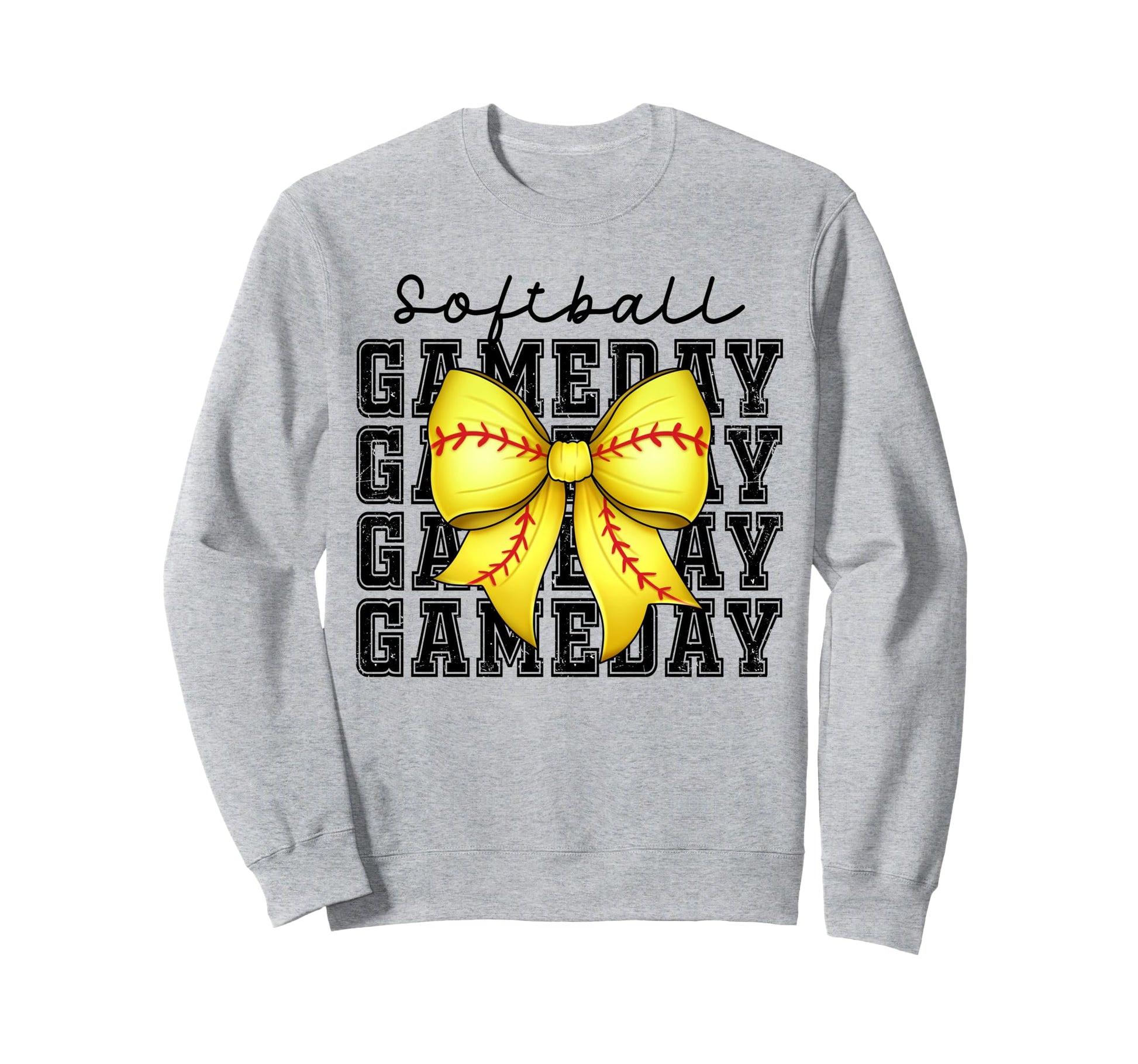 Softball Game Day Mom Coquette Sweatshirt - Streetwear Style for Adults - T-Shirt, Sweatshirt, Hoodie