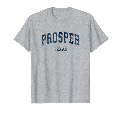 Prosper Texas Tx Varsity Sports Navy T-Shirt - Aesthetic Graphic for Adults - T-Shirt, Sweatshirt, Hoodie