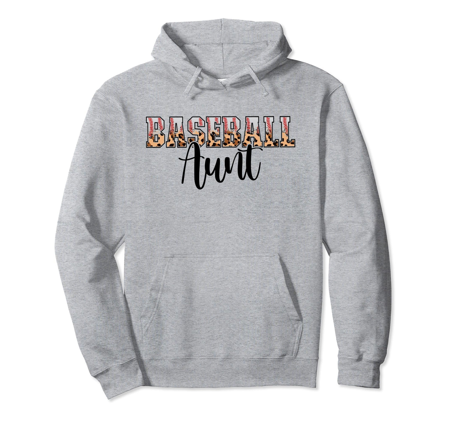 Baseball Aunt Funny Leopard Baseball Hoodie - Custom Art Print for Adults - T-Shirt, Sweatshirt, Hoodie
