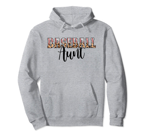 Baseball Aunt Funny Leopard Baseball Hoodie - Custom Art Print for Adults - T-Shirt, Sweatshirt, Hoodie