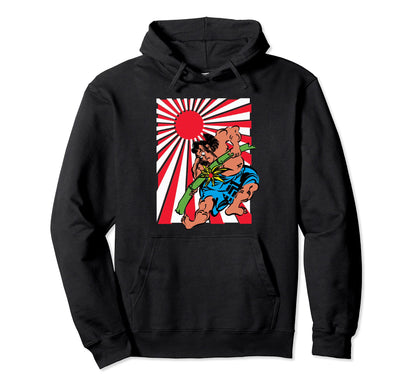 Samurai Japanese Jujitsu Kabuki Japan Flag Hoodie - Graphic Print Unisex - T-Shirt, Sweatshirt, Hoodie