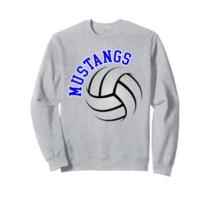 Mustangs Volleyball Mom Game Day Sweatshirt - Aesthetic Graphic Unisex - T-Shirt, Sweatshirt, Hoodie