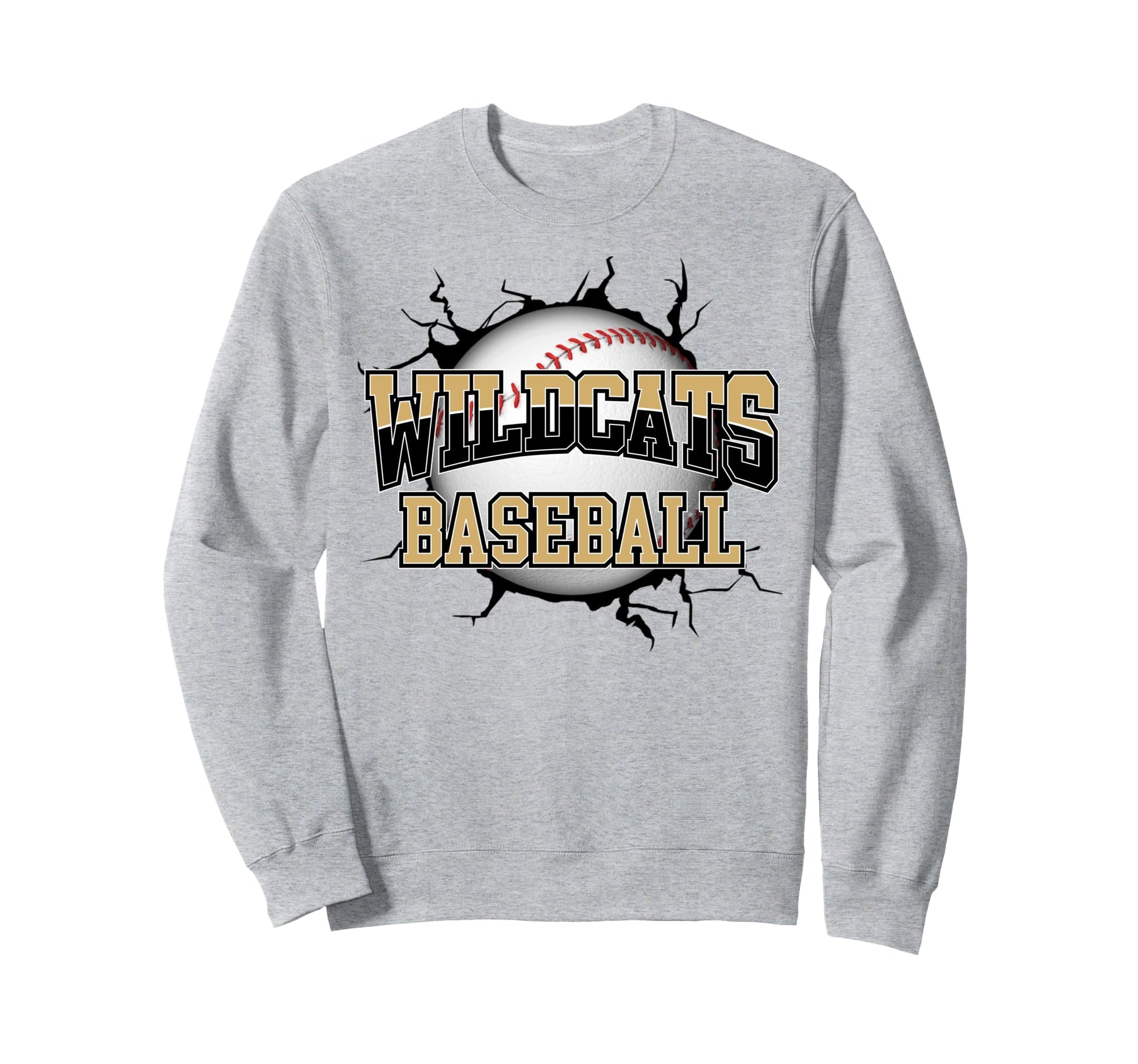 Wildcats Baseball Mom Gold Wildcat Sweatshirt - Streetwear Style Men Women - T-Shirt, Sweatshirt, Hoodie