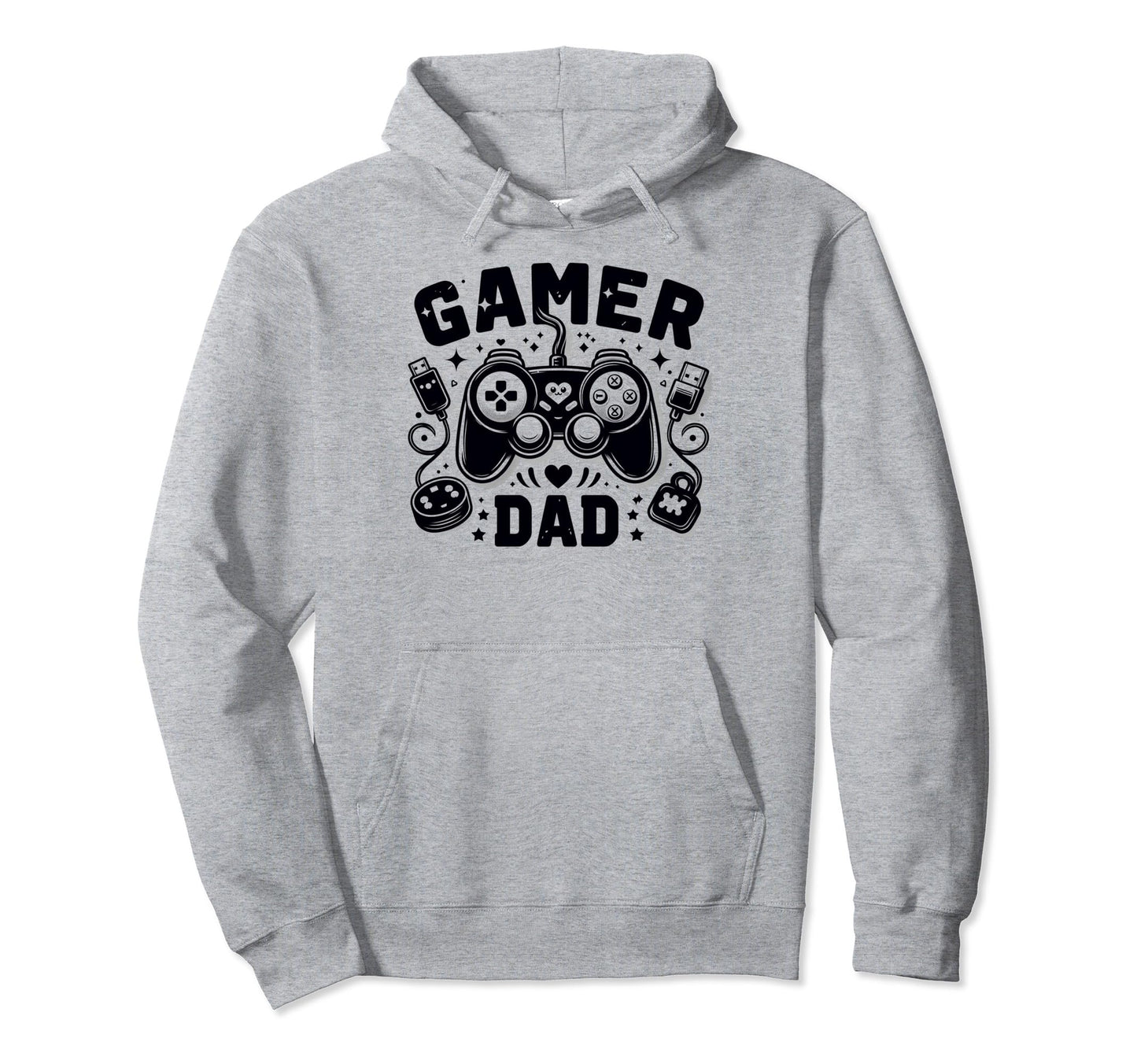 Gamer Dad Game Controller Gaming Video Hoodie - Unique Graphic Men Women - T-Shirt, Sweatshirt, Hoodie