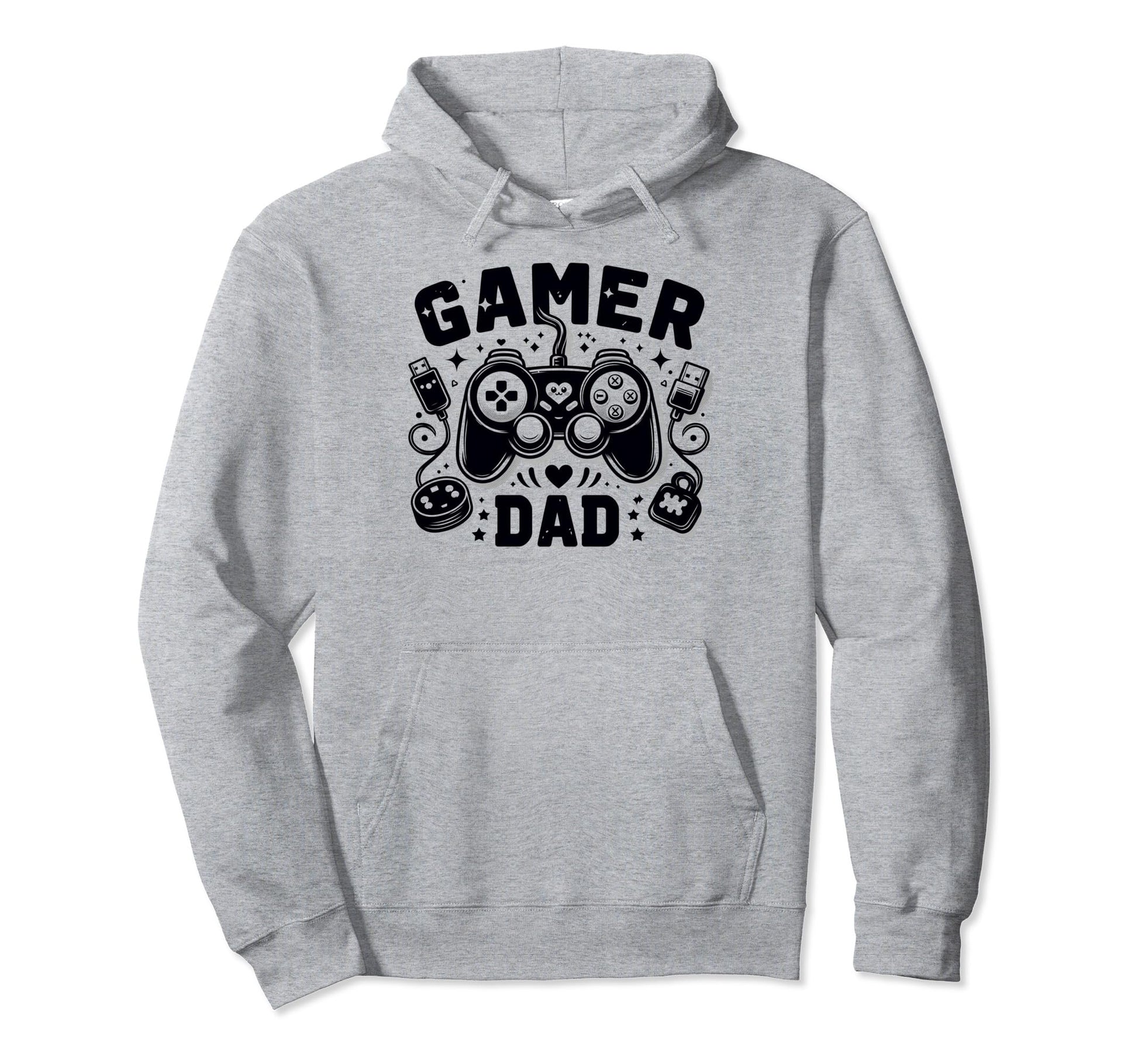 Gamer Dad Game Controller Gaming Video Hoodie - Unique Graphic Men Women - T-Shirt, Sweatshirt, Hoodie