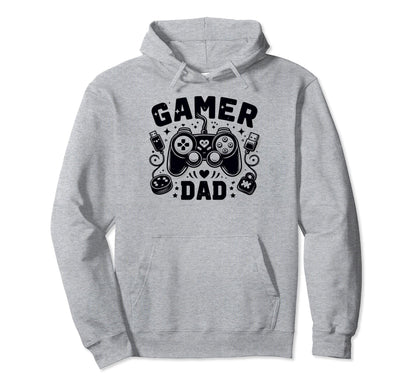 Gamer Dad Game Controller Gaming Video Hoodie - Unique Graphic Men Women - T-Shirt, Sweatshirt, Hoodie
