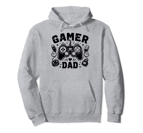 Gamer Dad Game Controller Gaming Video Hoodie - Unique Graphic Men Women - T-Shirt, Sweatshirt, Hoodie