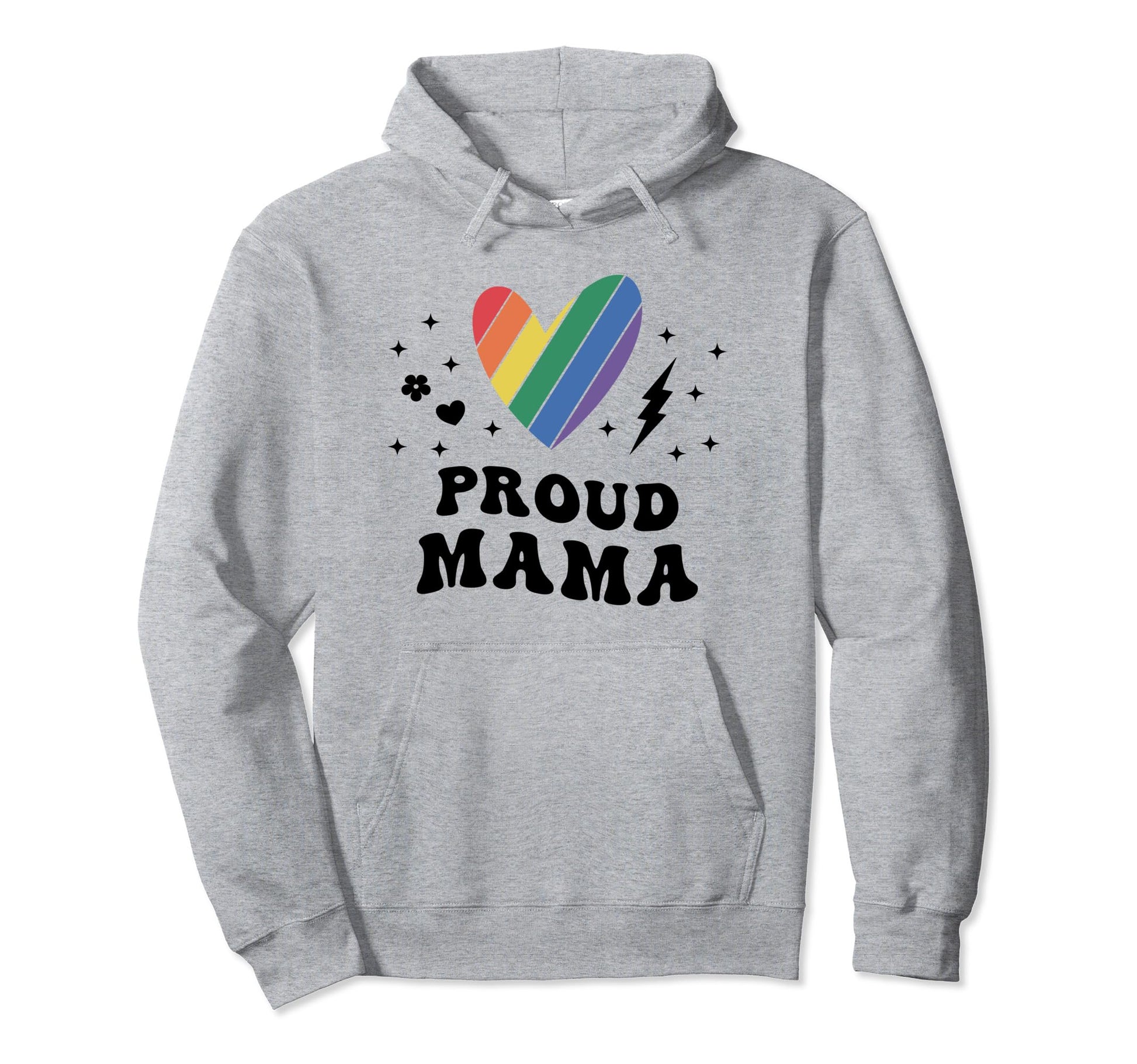Proud Mama Lgbt Lgbtq Gay Pride Mom Hoodie - Novelty Apparel Men Women - T-Shirt, Sweatshirt, Hoodie