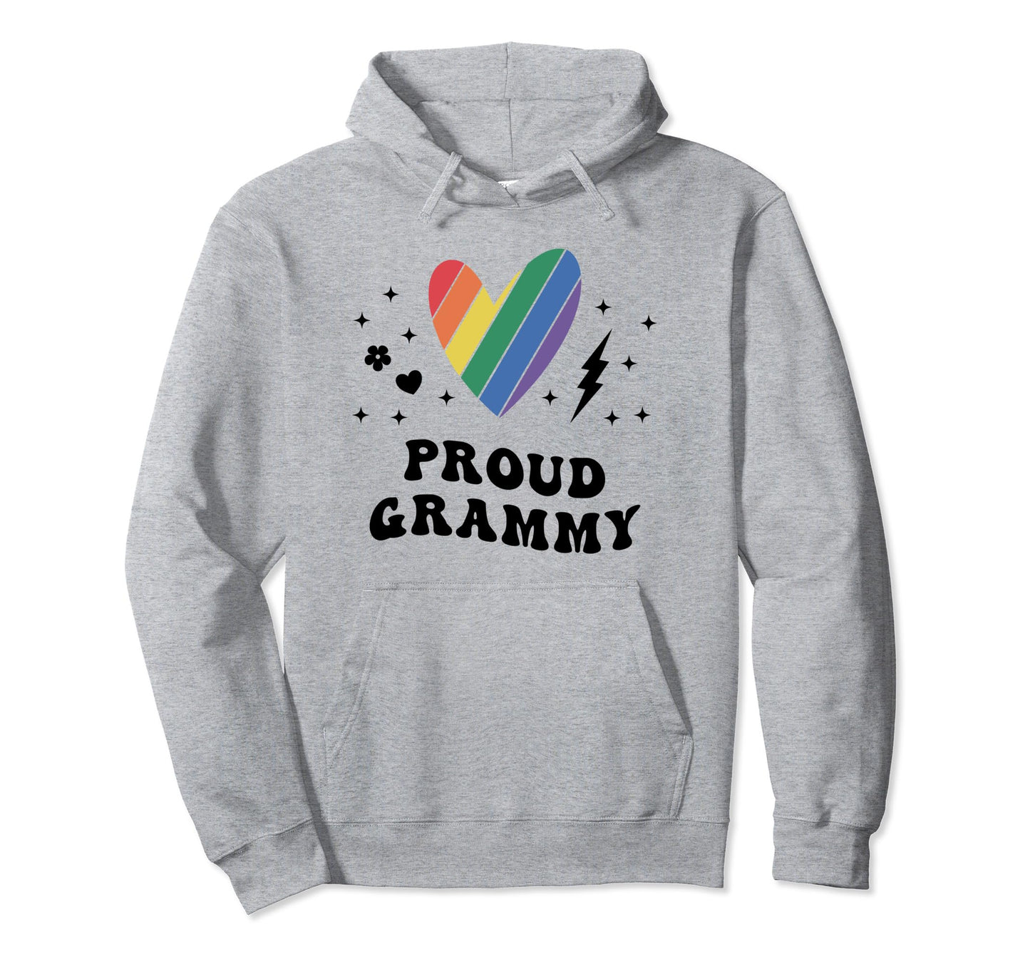Proud Grammy Gay Pride Lgbt Lgbtq Groovy Hoodie - Graphic Print for Adults - T-Shirt, Sweatshirt, Hoodie