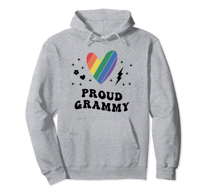 Proud Grammy Gay Pride Lgbt Lgbtq Groovy Hoodie - Graphic Print for Adults - T-Shirt, Sweatshirt, Hoodie