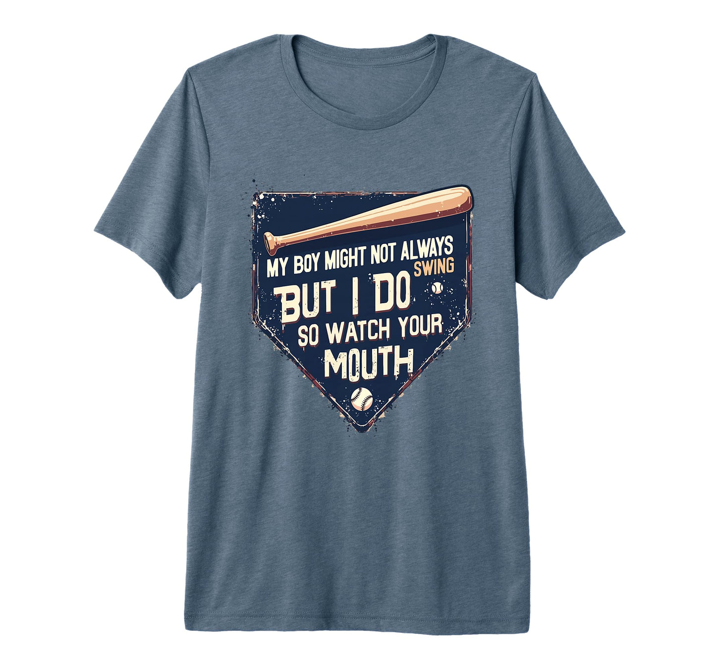 Funny Baseball Parent Swing Joke Tri T-Shirt - Trendy Graphic Men Women - T-Shirt, Sweatshirt, Hoodie