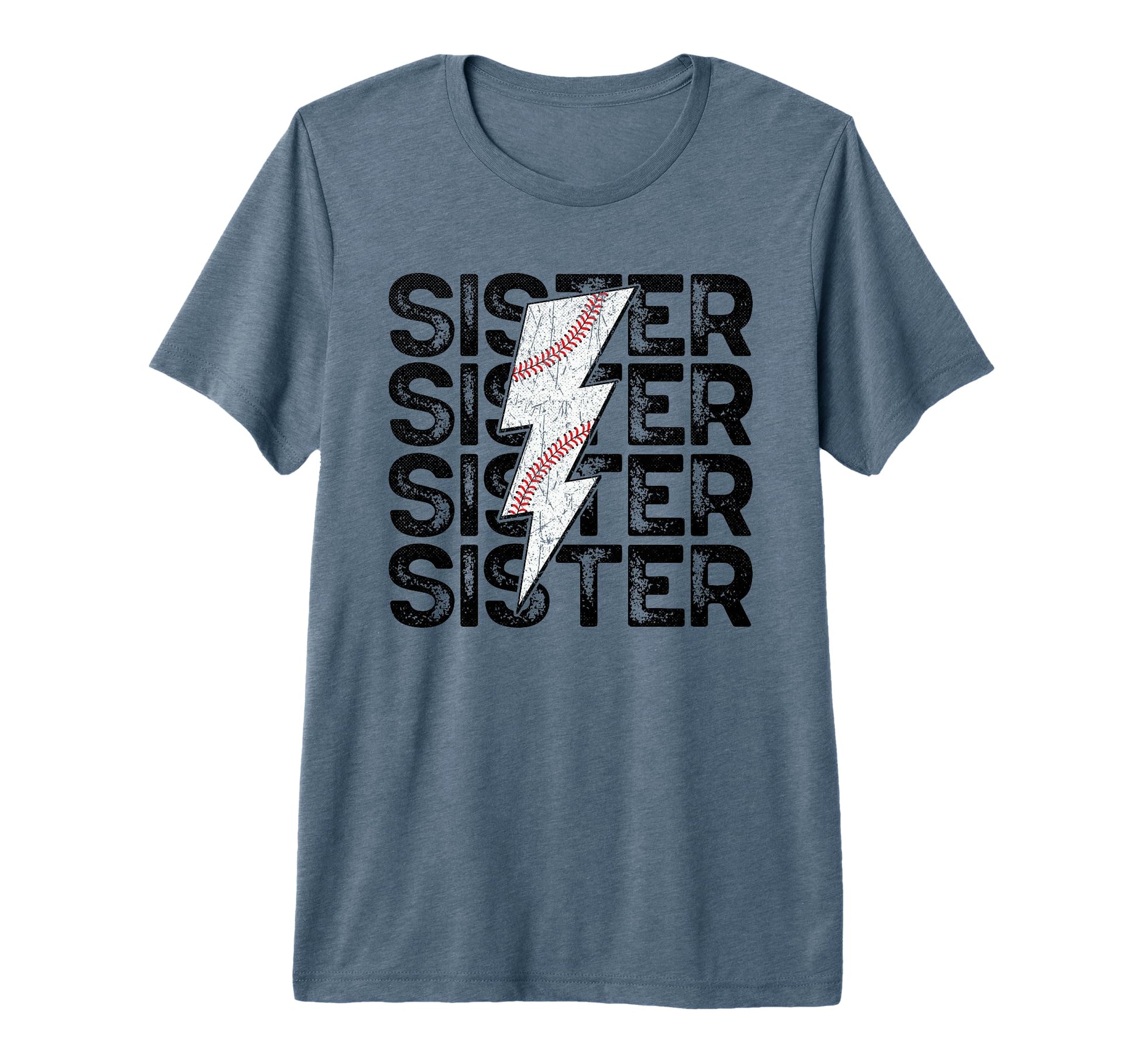 Baseball Sister Tri Blend T-Shirt - Unique Graphic Unisex - T-Shirt, Sweatshirt, Hoodie