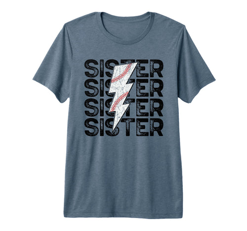 Baseball Sister Tri Blend T-Shirt - Unique Graphic Unisex - T-Shirt, Sweatshirt, Hoodie