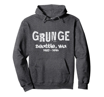 Grunge Seattle Music Hoodie - Custom Art Print Unisex - T-Shirt, Sweatshirt, Hoodie