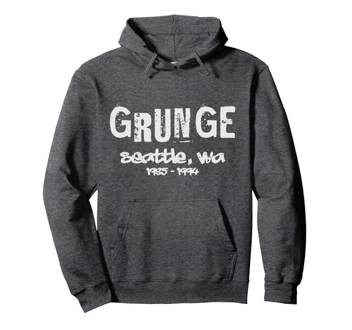 Grunge Seattle Music Hoodie - Custom Art Print Unisex - T-Shirt, Sweatshirt, Hoodie