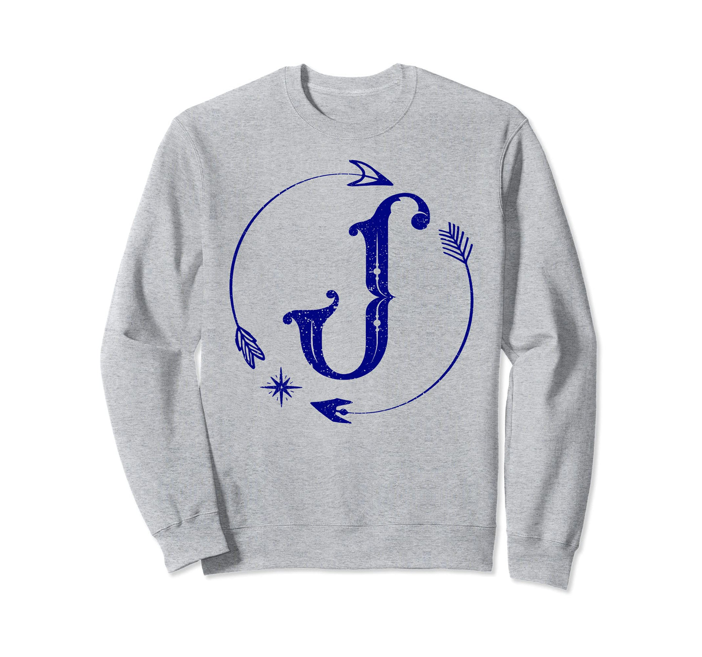 Initial J Monogram Boho Name Sweatshirt - Streetwear Style for Adults - T-Shirt, Sweatshirt, Hoodie