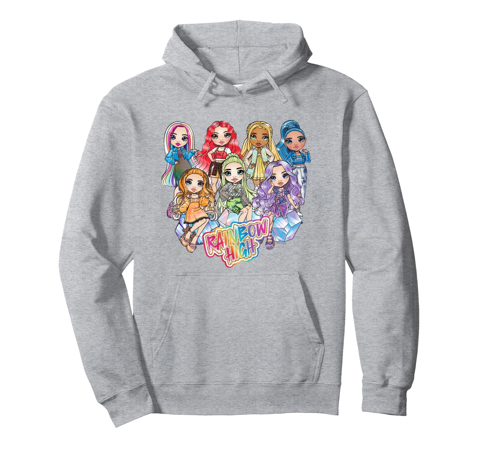Rainbow High Colorful Friends Group Hoodie - Novelty Apparel Unisex - T-Shirt, Sweatshirt, Hoodie
