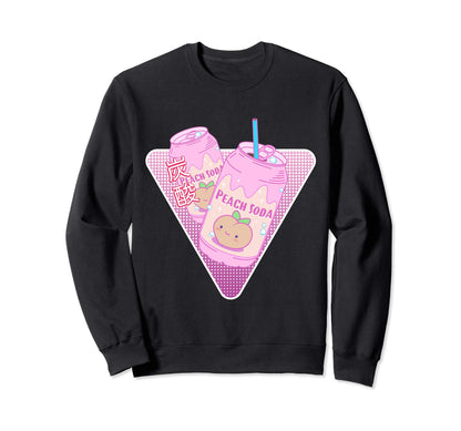 Kawaii Peach Soda Vaporwave Aesthetic Sweatshirt - Streetwear Style Unisex - T-Shirt, Sweatshirt, Hoodie