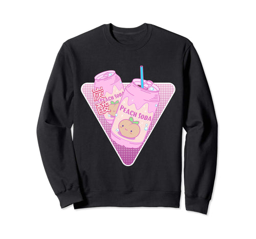 Kawaii Peach Soda Vaporwave Aesthetic Sweatshirt - Streetwear Style Unisex - T-Shirt, Sweatshirt, Hoodie