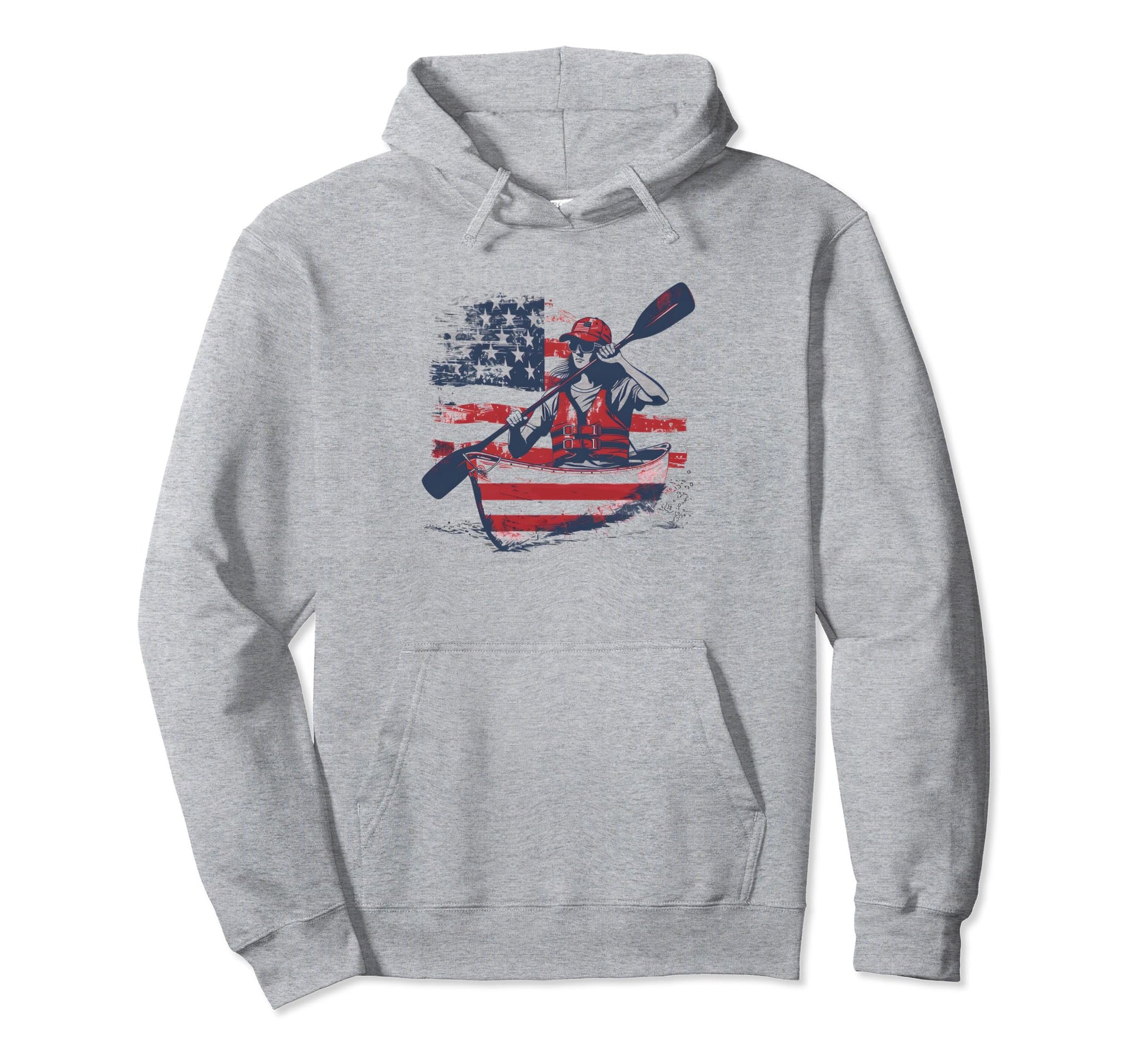 Usa Flag 2024 Mothers Day Canoe Mom Hoodie - Minimalist Print Men Women - T-Shirt, Sweatshirt, Hoodie