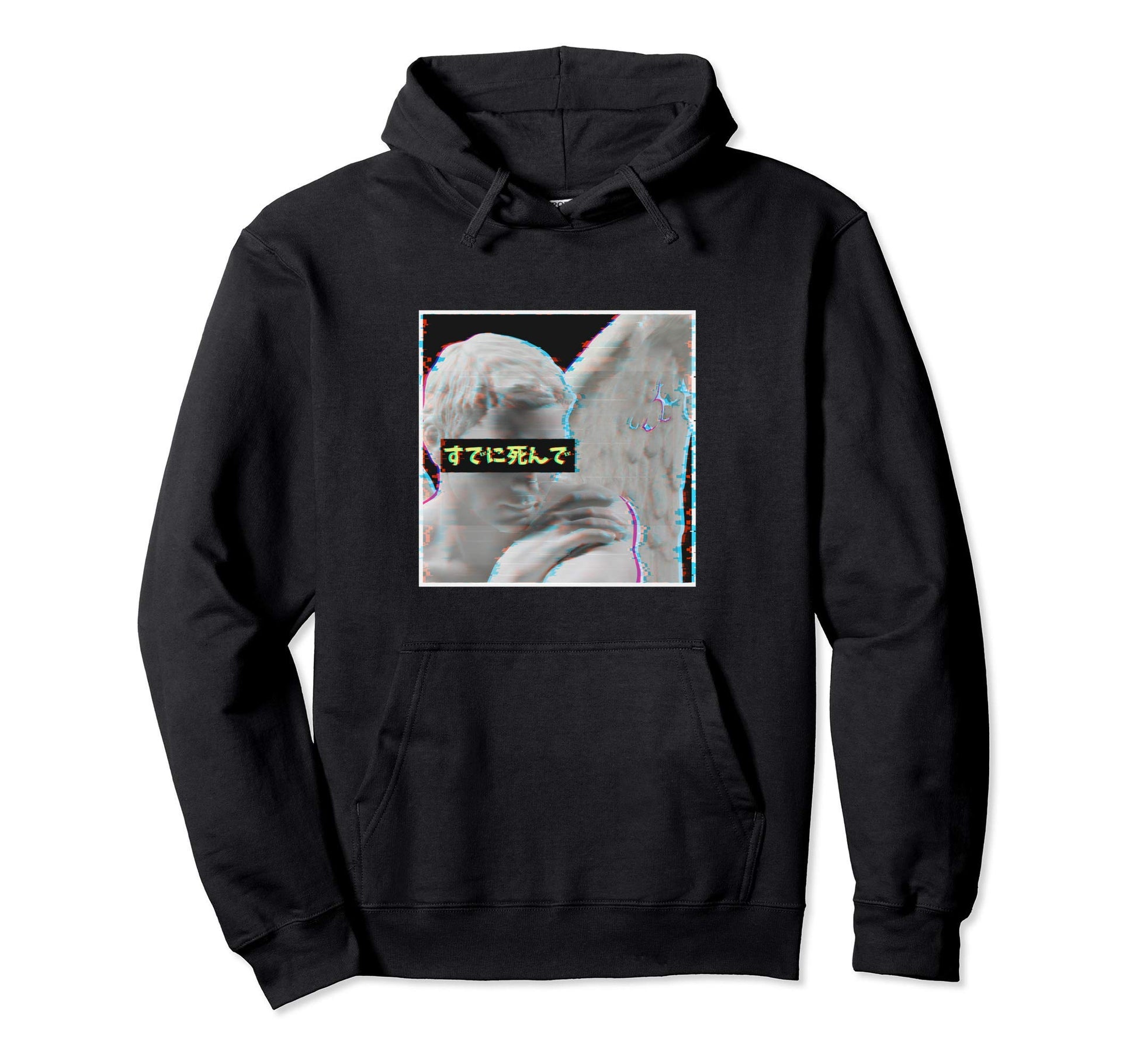 Vaporwave Aesthetic Angel Statue Lover Gift Hoodie - Trendy Graphic Unisex - T-Shirt, Sweatshirt, Hoodie