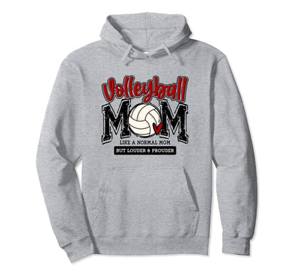 Volleyball Mom Red Game Day Mama Daughter Hoodie - Custom Art Print Unisex - T-Shirt, Sweatshirt, Hoodie